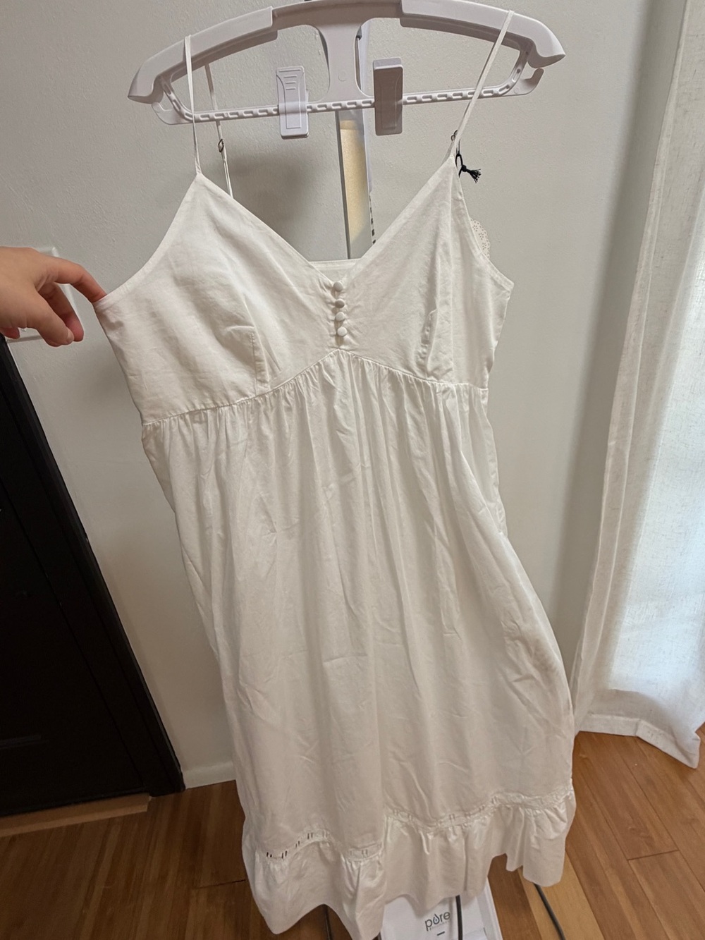 NWT Djerf Avenue Airy Poplin Midi Dress White - Picture 4 of 9